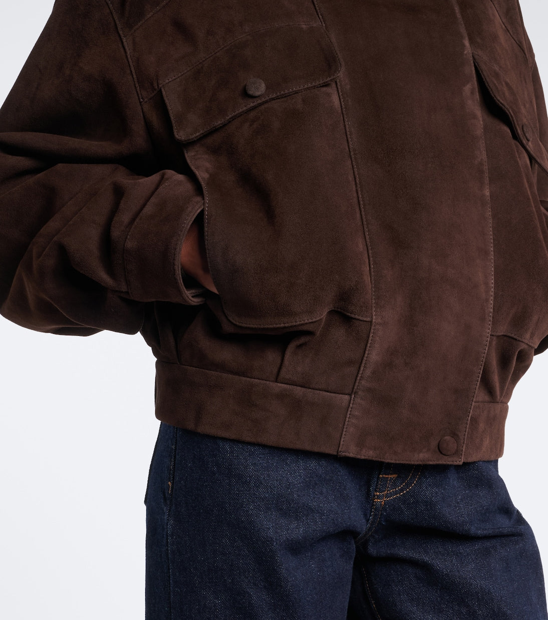 Nour Hammour - Suede blouson jacket