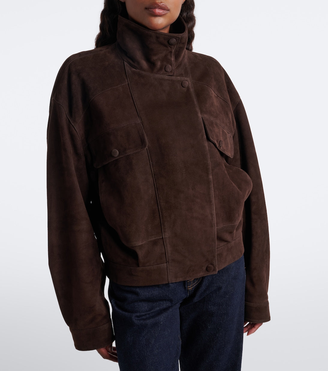 Nour Hammour - Suede blouson jacket