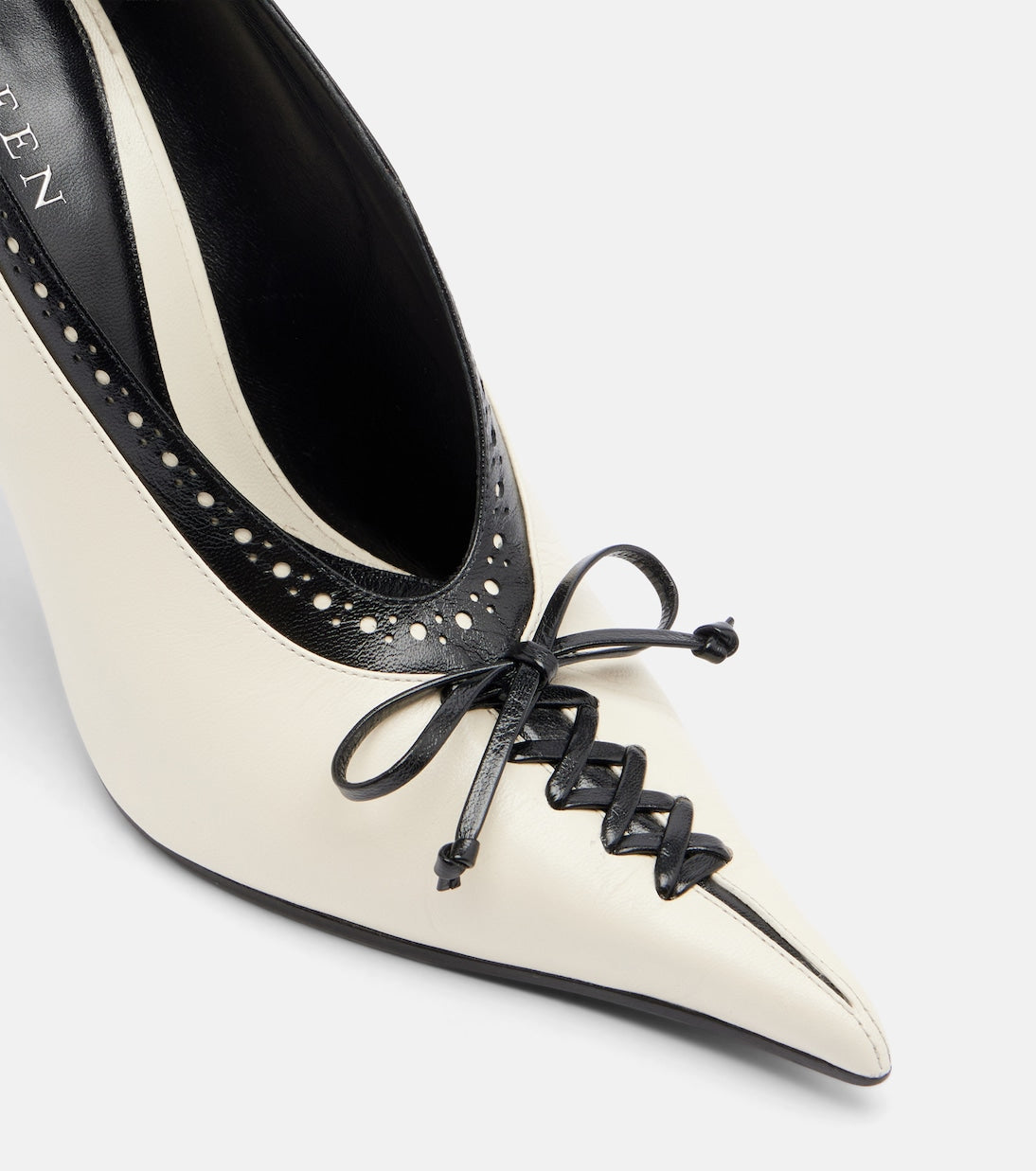 McQueen - Koko leather wedge pumps