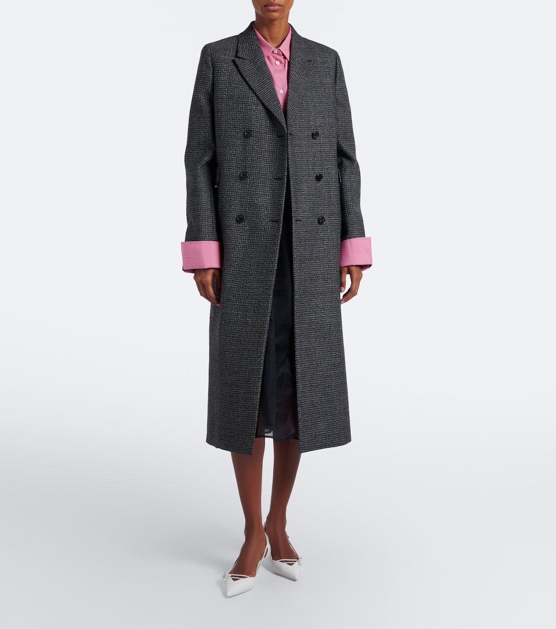 Prada - Checked virgin wool coat