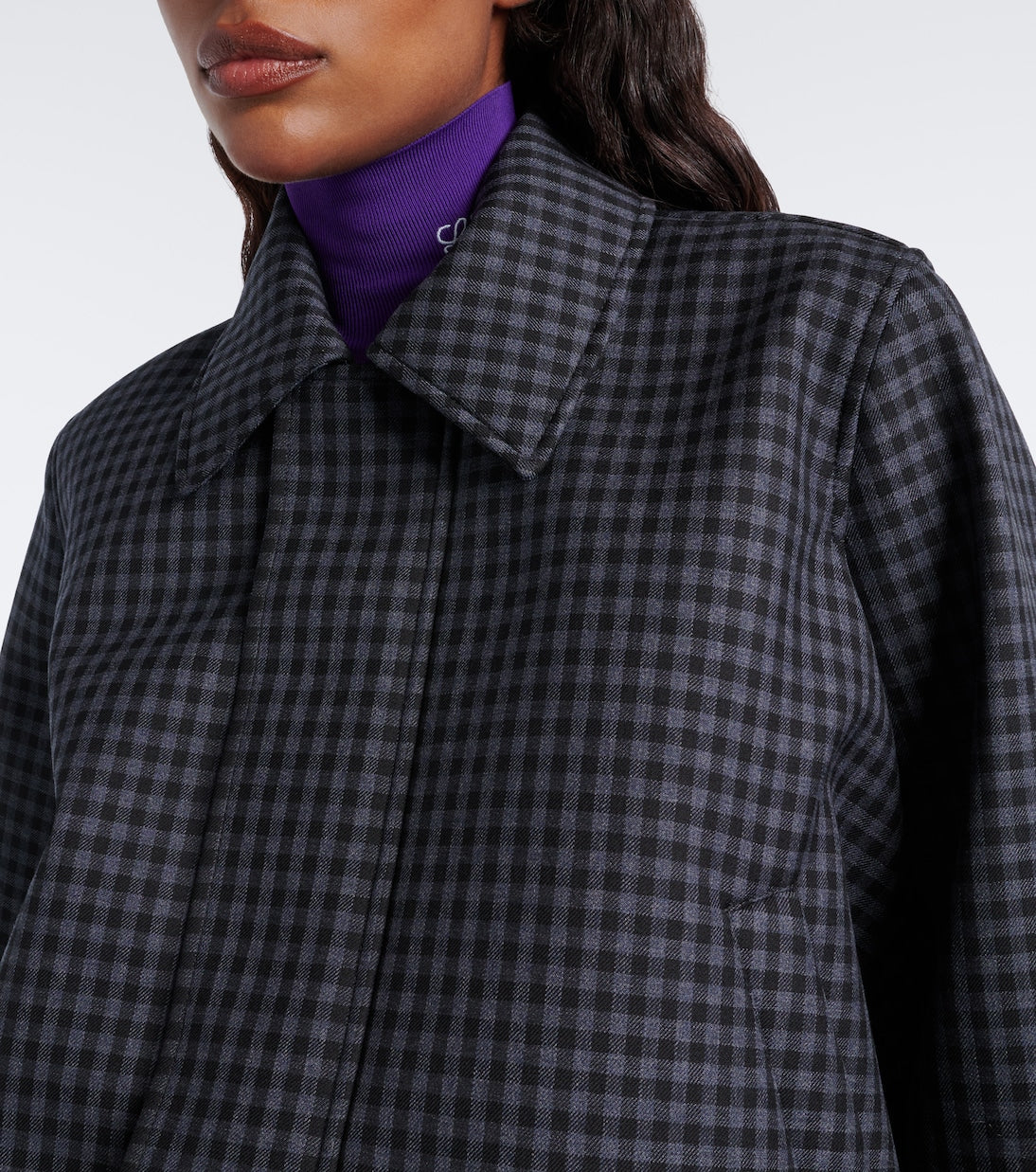 Loewe - Gingham wool-blend blouson jacket