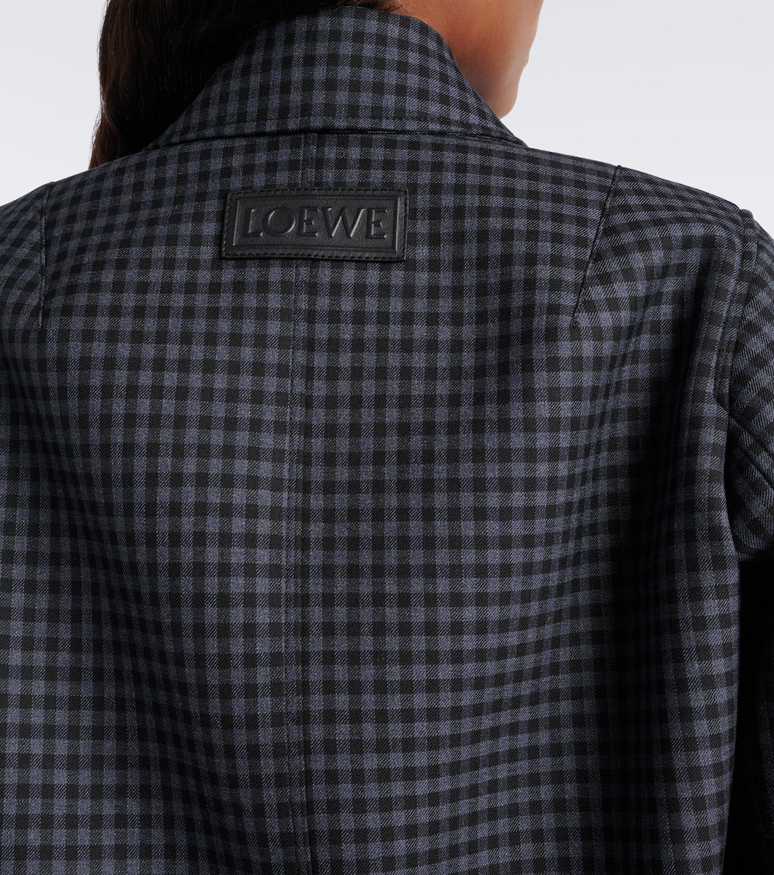 Loewe - Gingham wool-blend blouson jacket