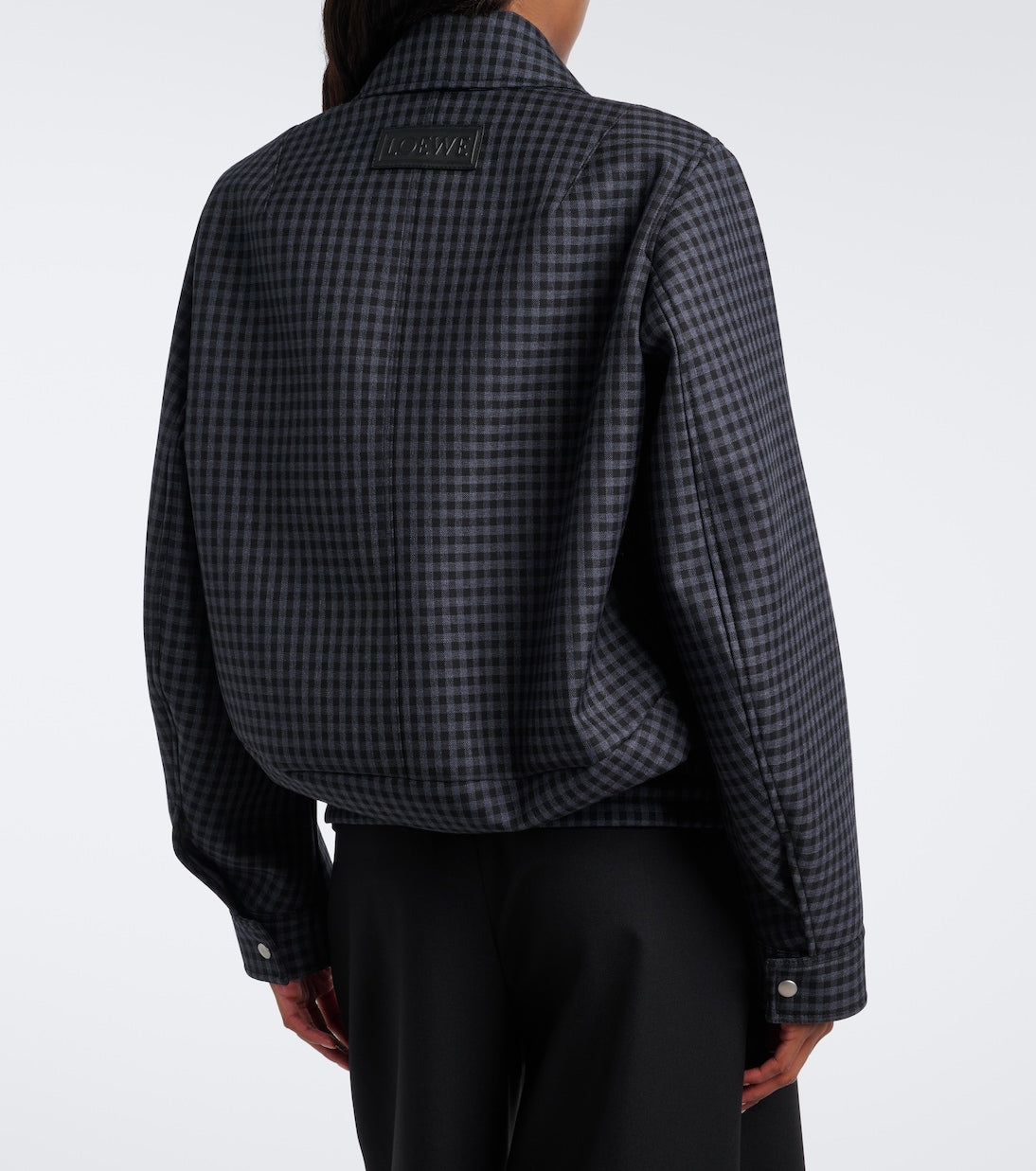 Loewe - Gingham wool-blend blouson jacket