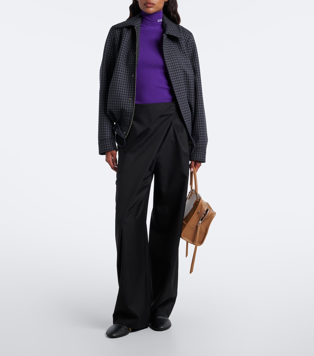 Loewe - Gingham wool-blend blouson jacket