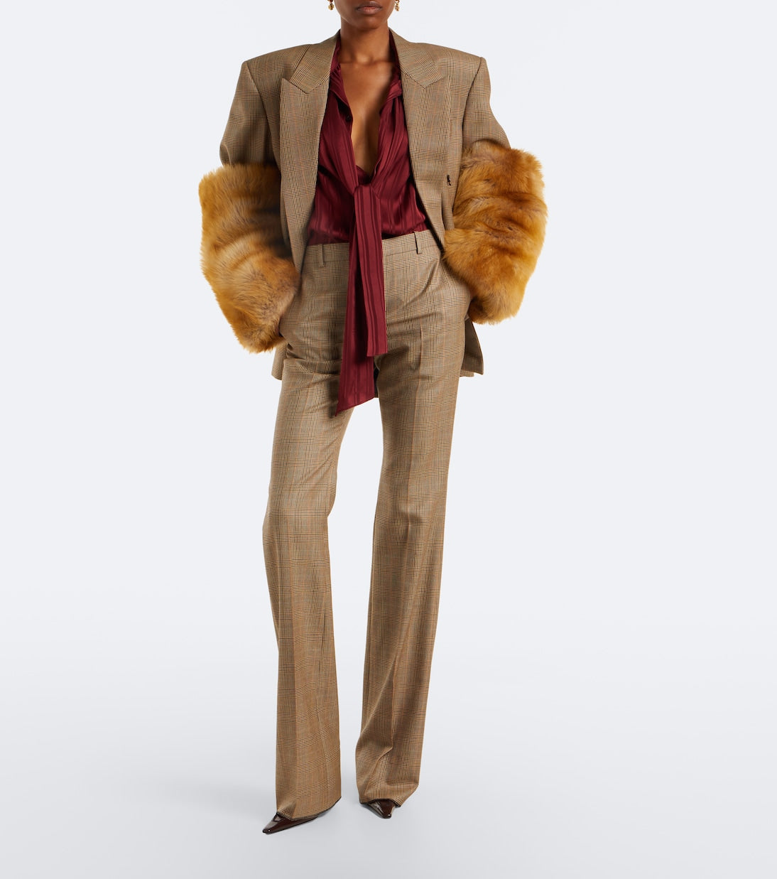 Saint Laurent - Shearling hand muffs