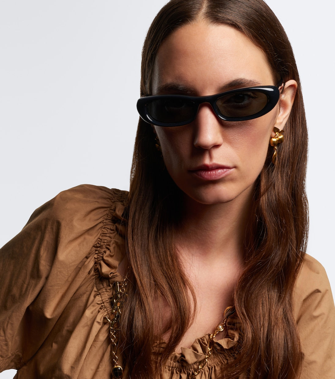 Saint Laurent - SL 557 Shade Plump rectangular sunglasses