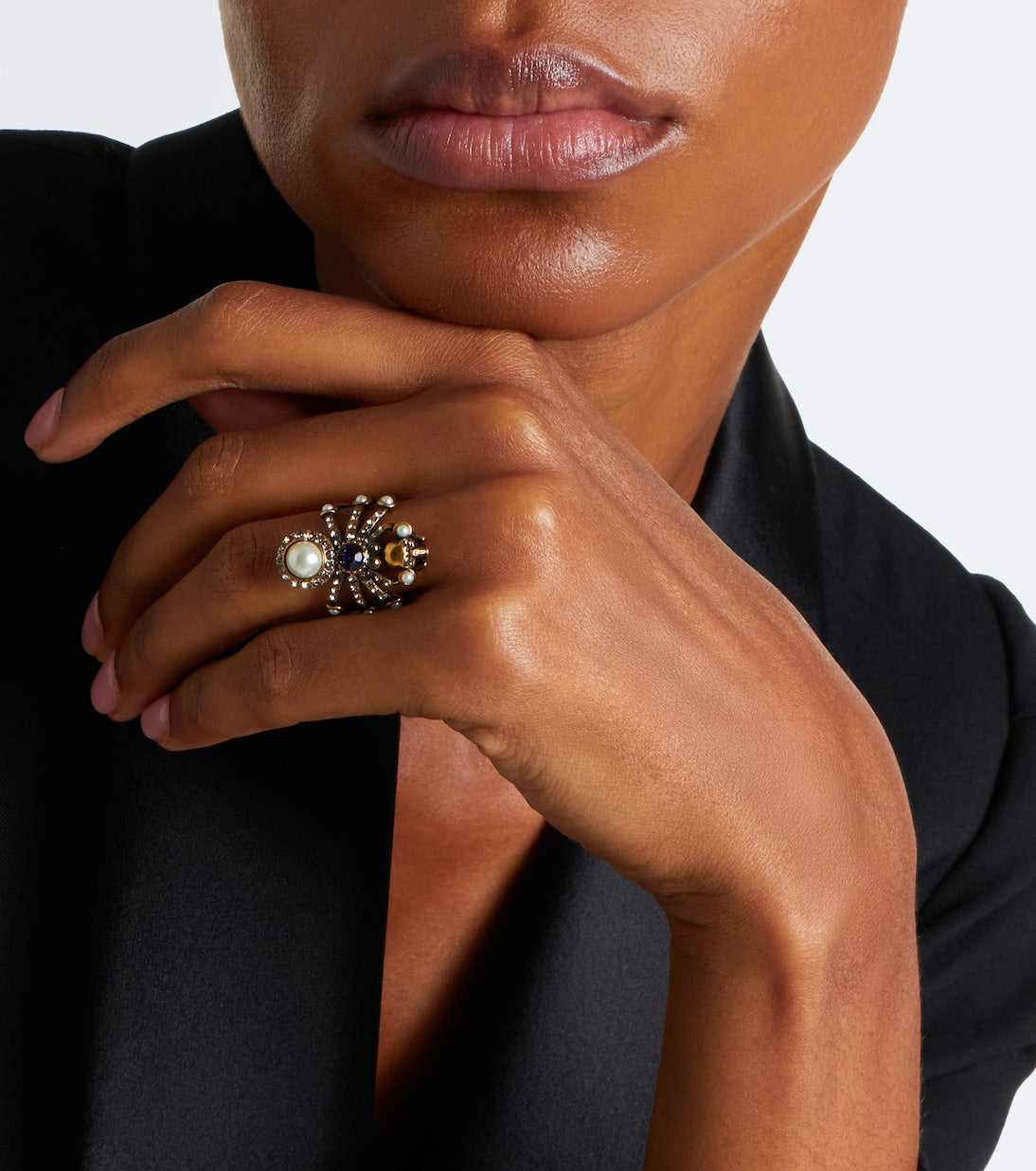 McQueen - Spider embellished ring
