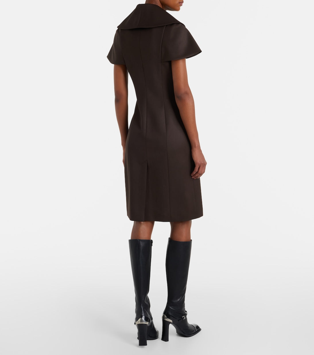 McQueen - Draped wool minidress