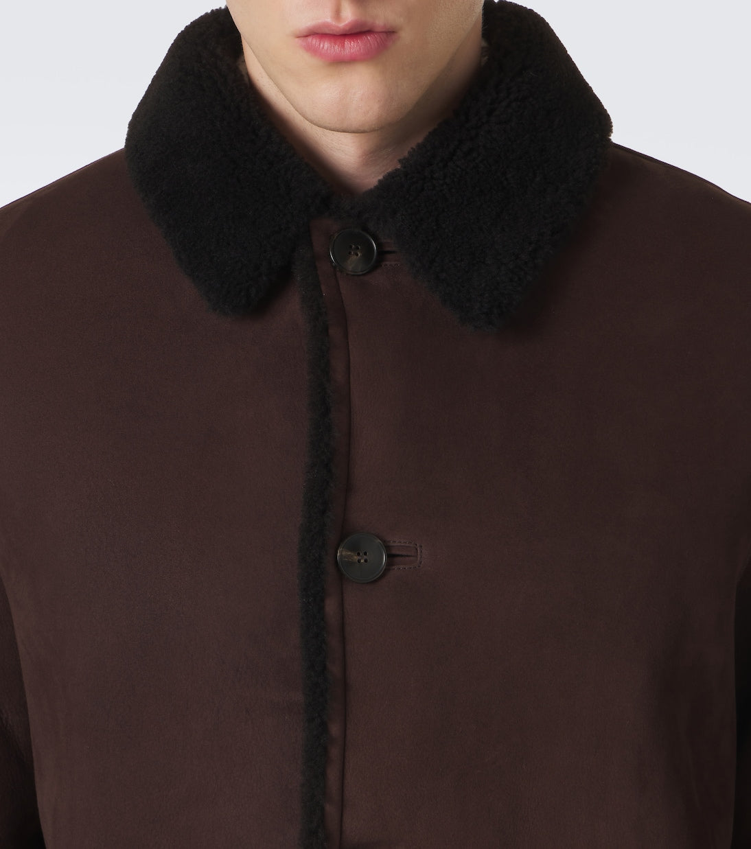 Yves Salomon - Shearling-lined suede jacket
