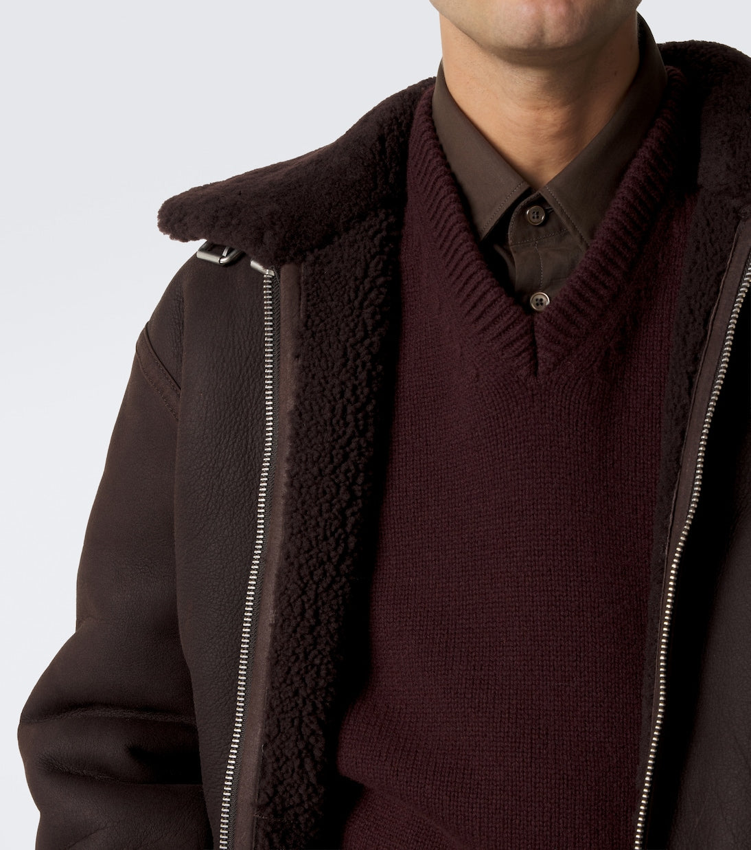 Arma - Sano shearling-lined leather jacket