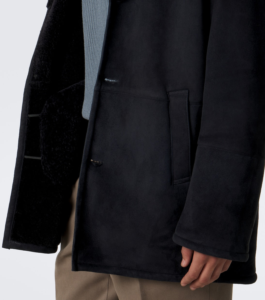 Arma - Bohdan shearling-lined suede coat