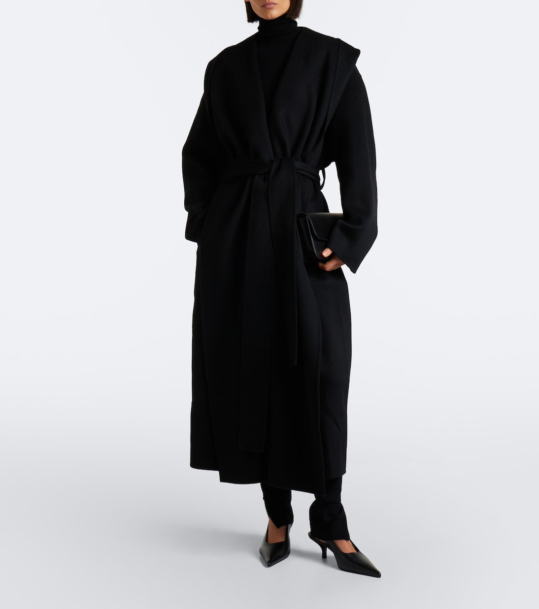 Toteme - Hooded wool wrap coat