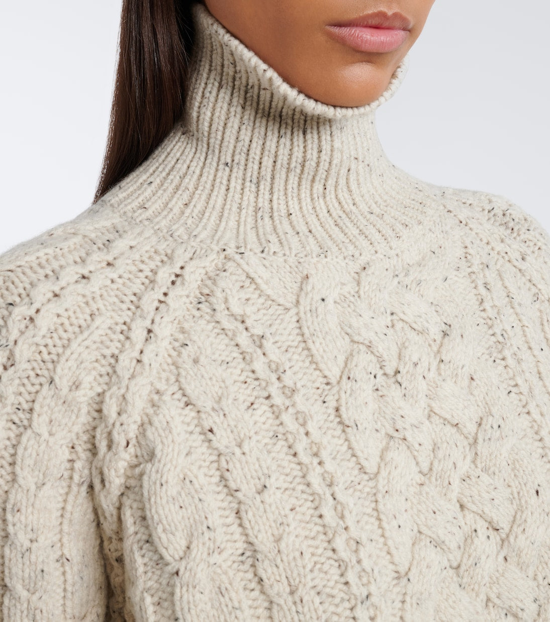 Toteme - Cable-knit wool turtleneck sweater