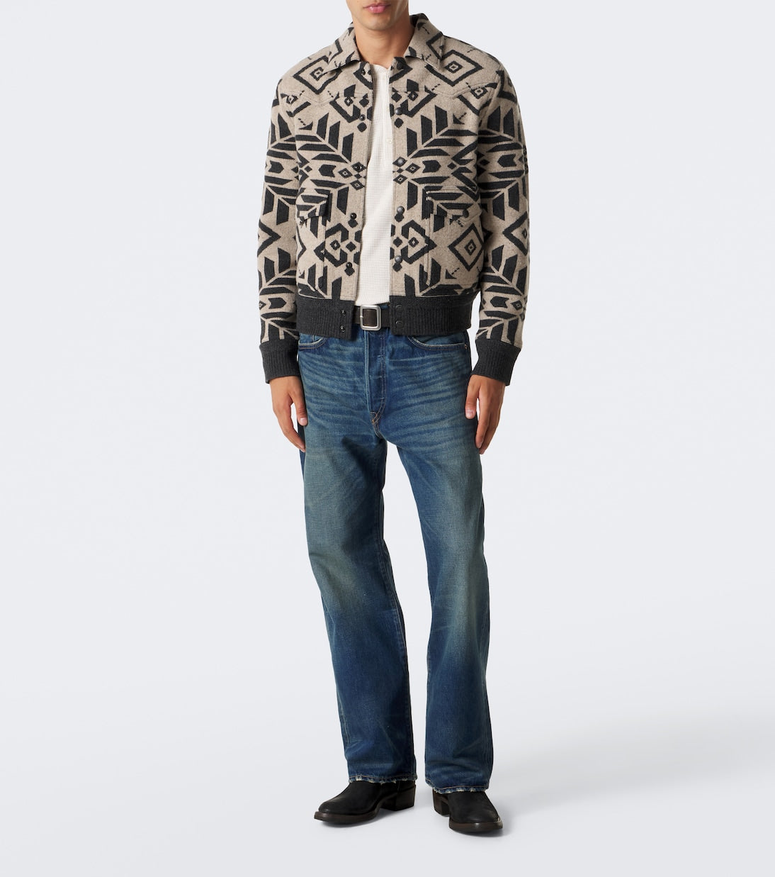 RRL - Wool jacquard blouson jacket