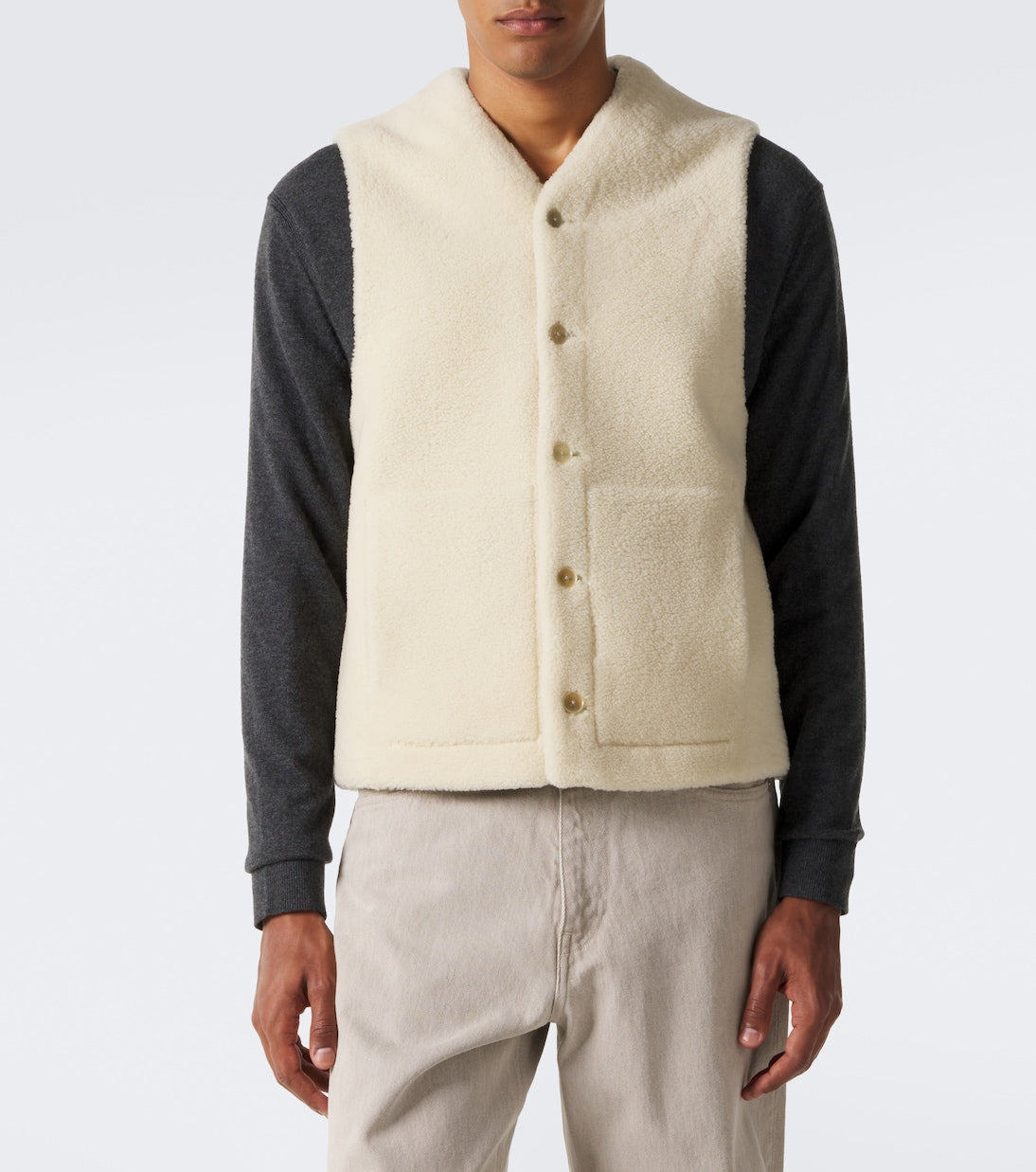 Auralee - Reversible shearling vest