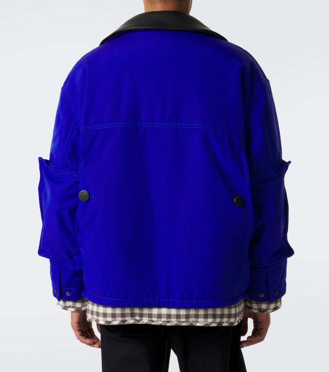 Loewe - Layered leather-trimmed jacket