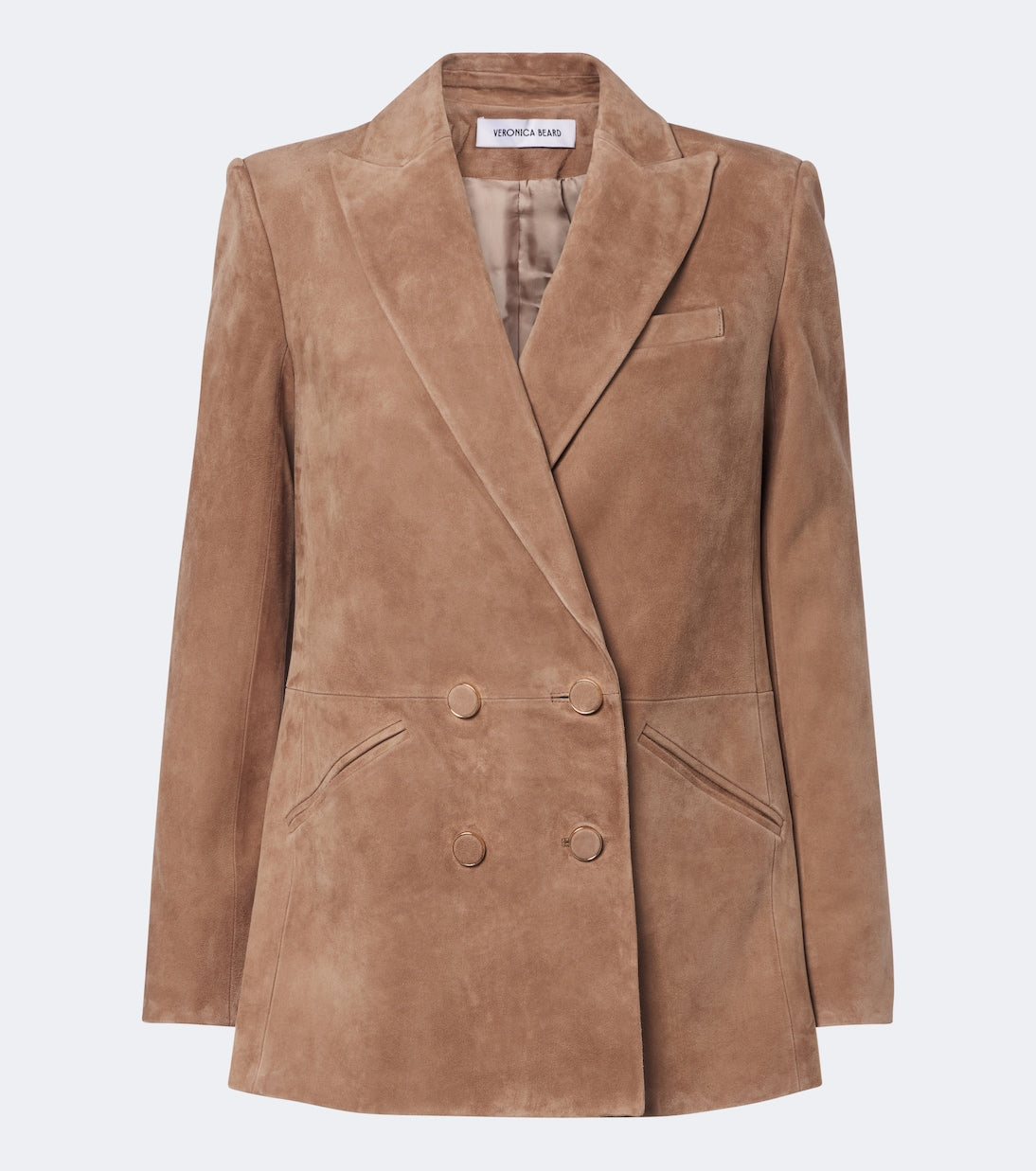 Veronica Beard - Oria double-breasted suede jacket