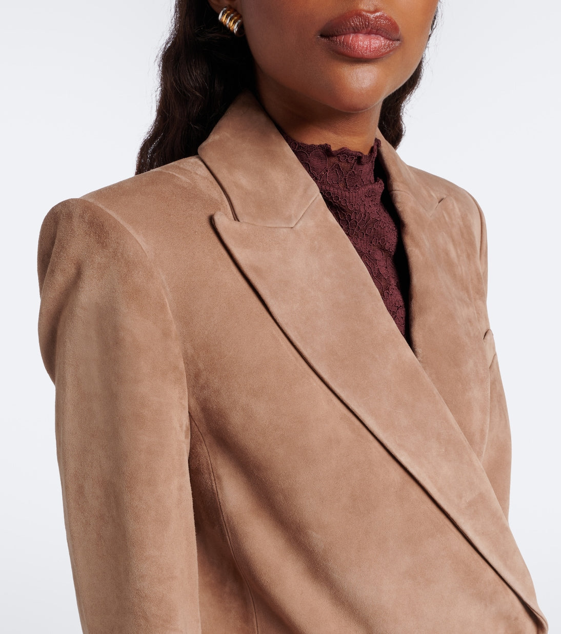 Veronica Beard - Oria double-breasted suede jacket