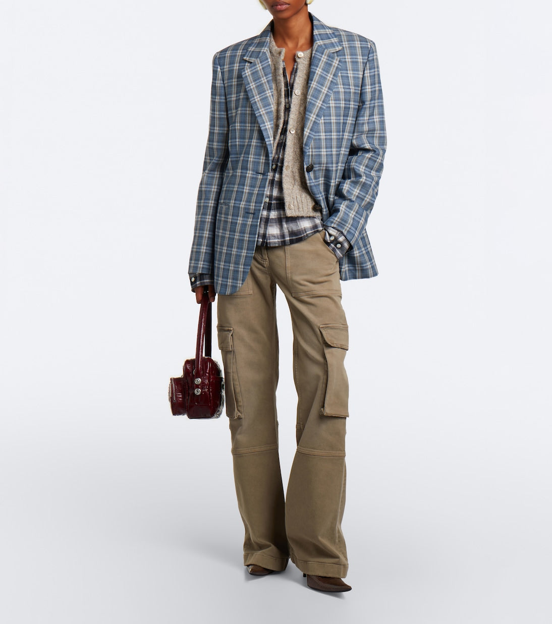 Acne Studios - Plaid wool mouliné blazer