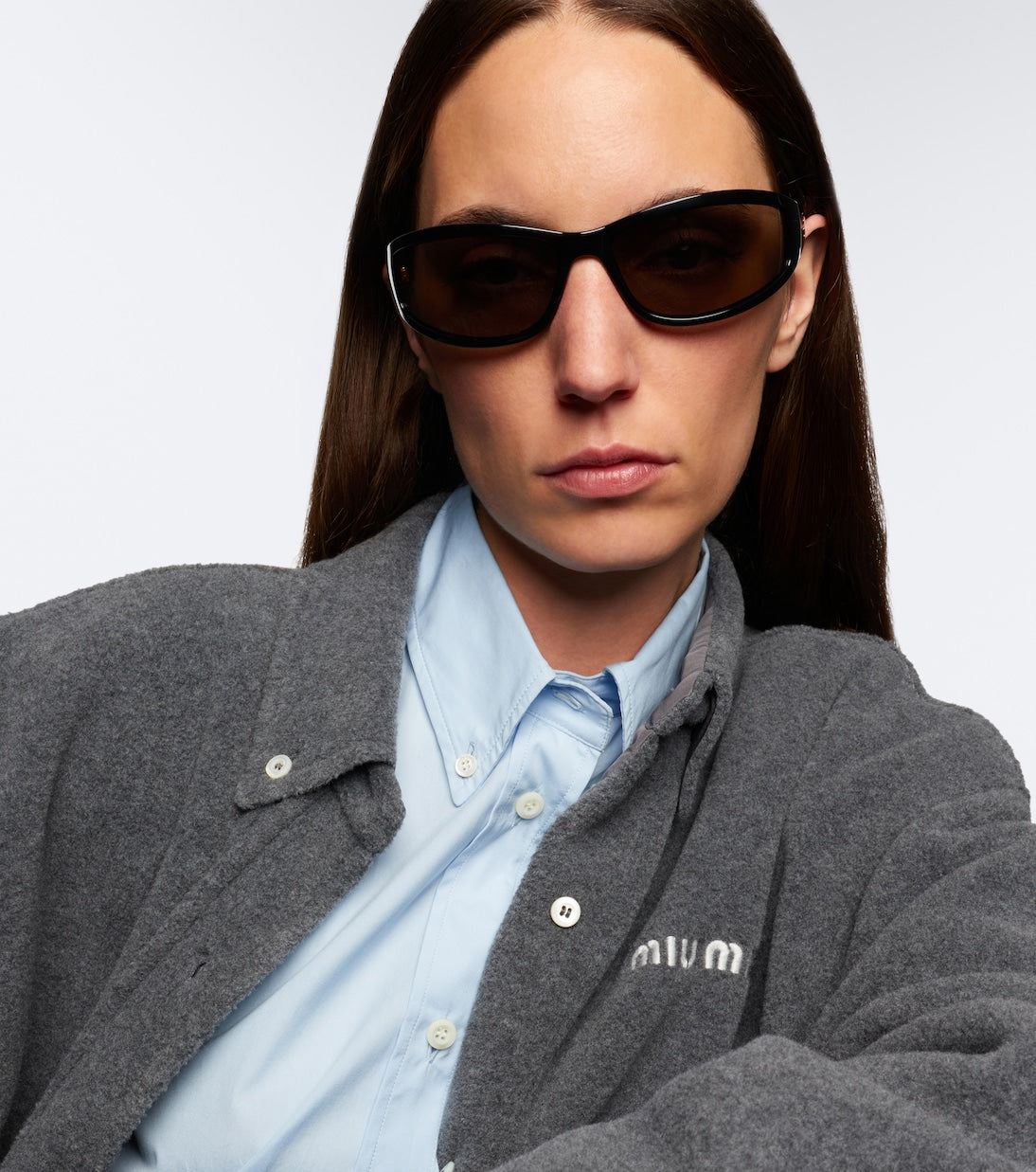Miu Miu - Signature rectangular sunglasses