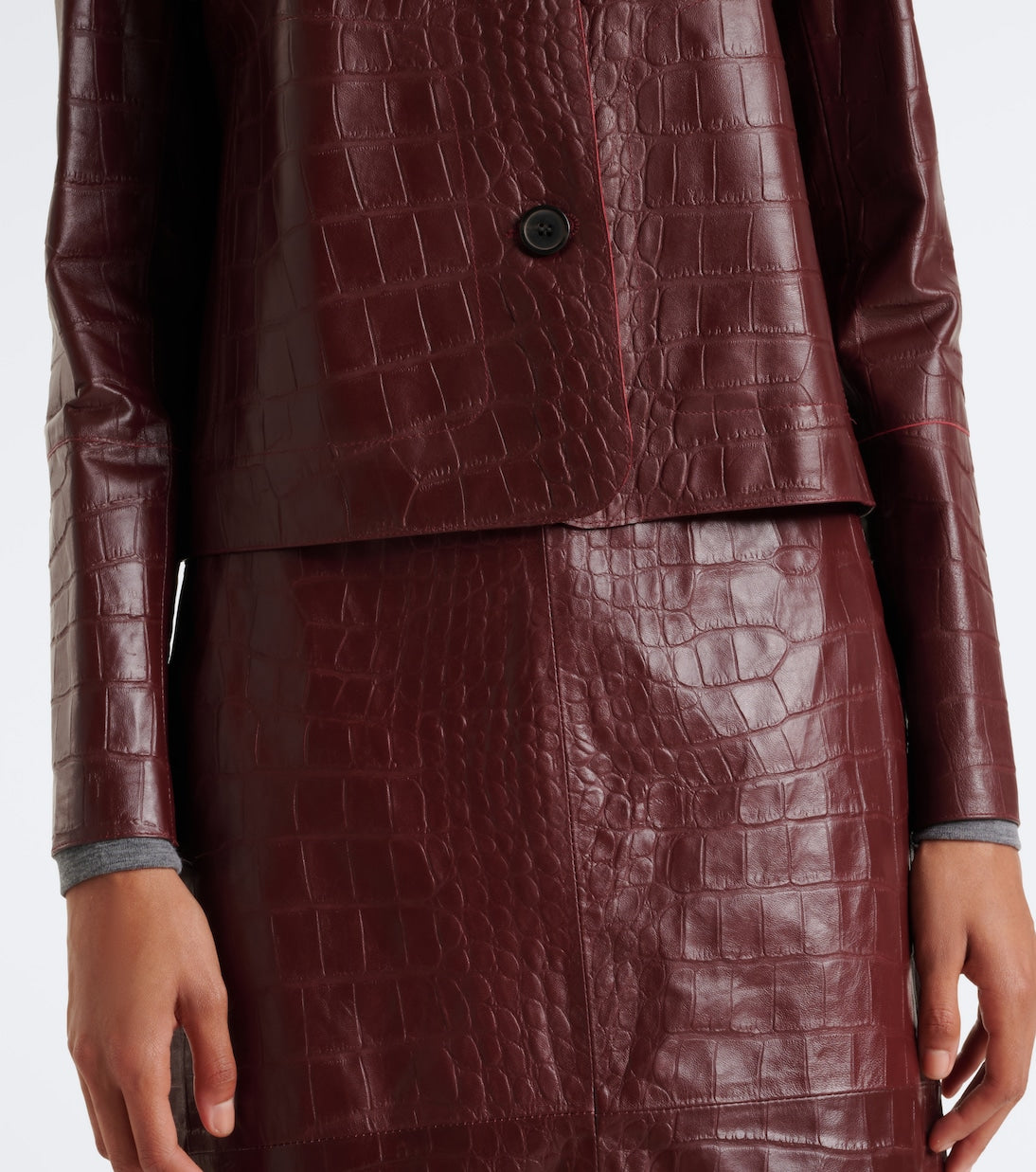 Arma - Emy croc-effect leather jacket