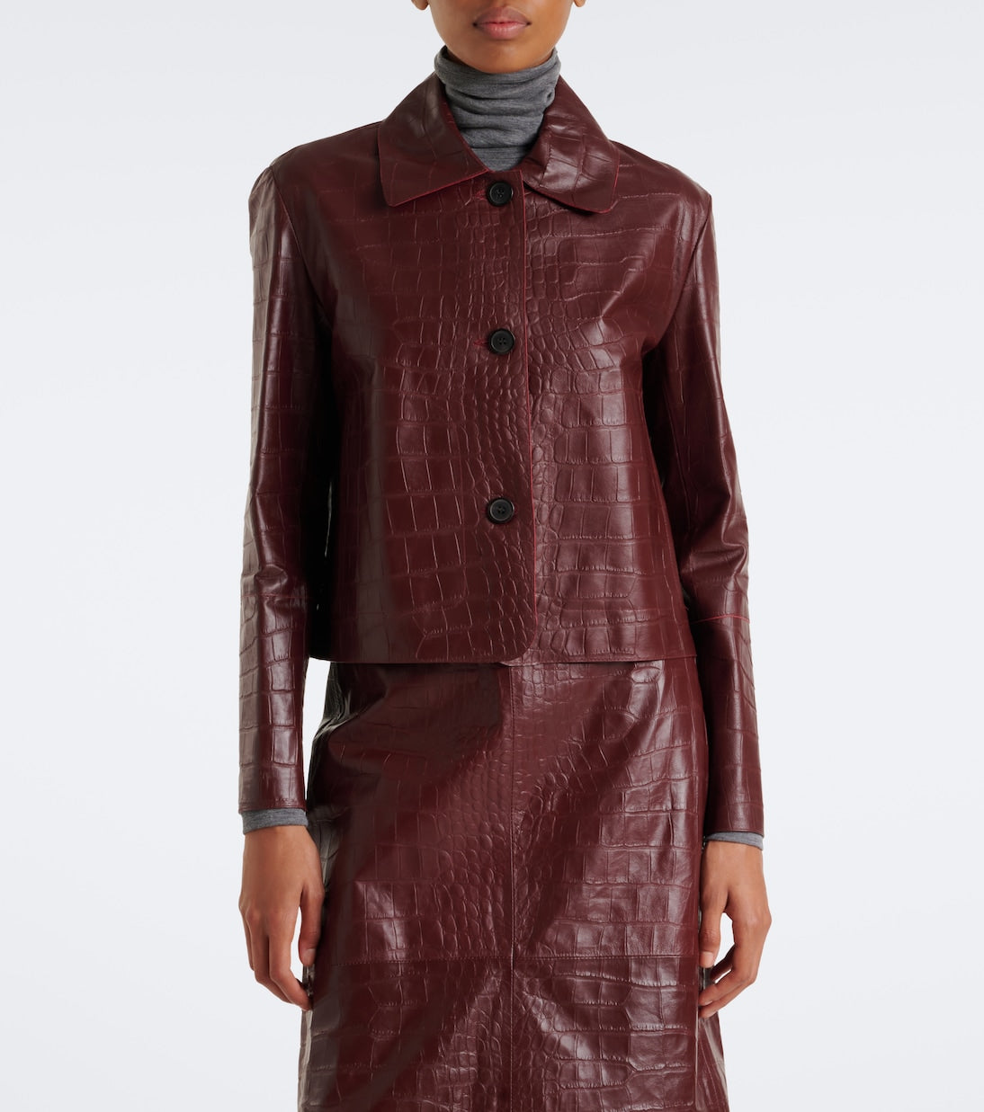 Arma - Emy croc-effect leather jacket