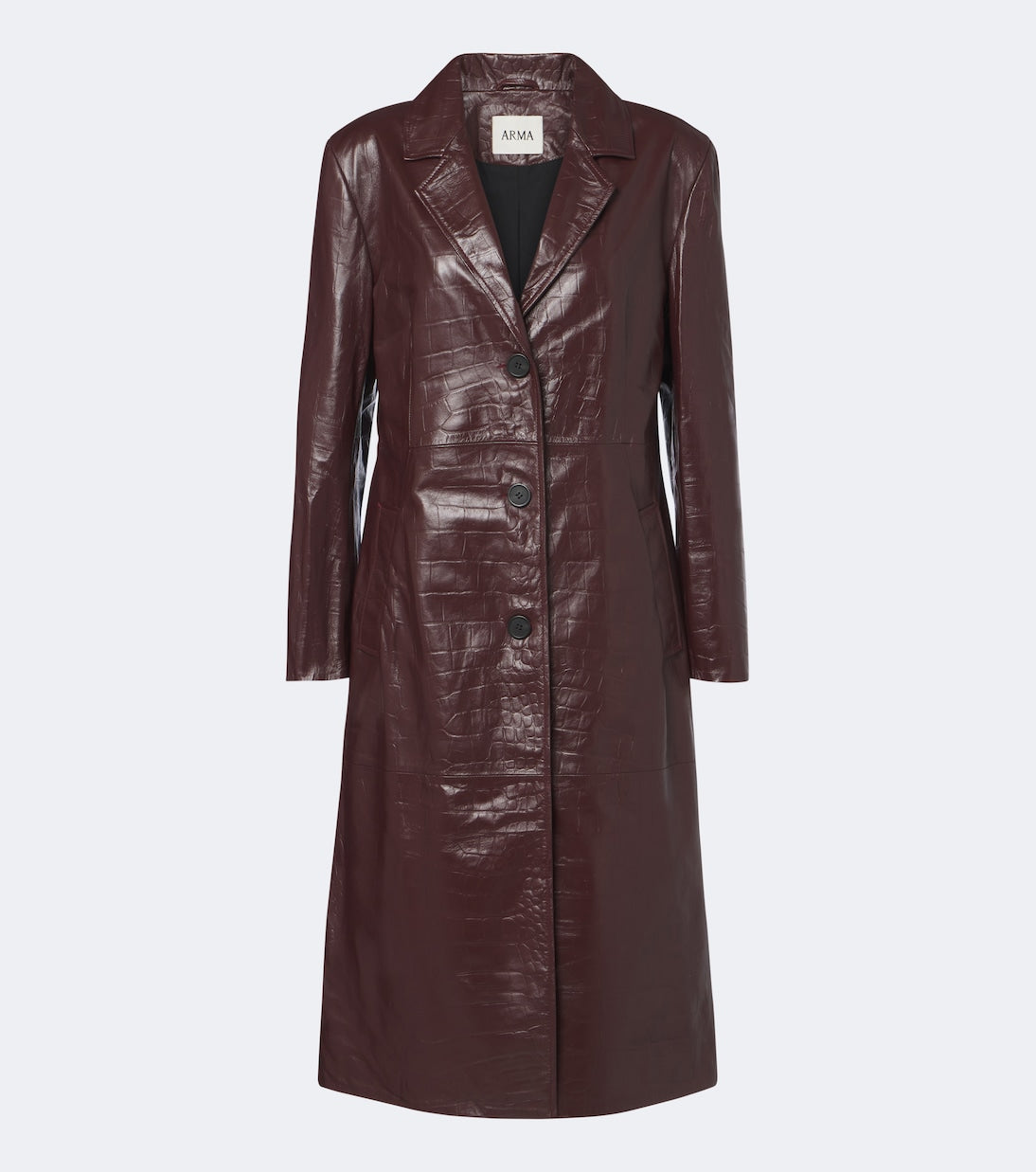 Arma - Aisa croc-effect leather coat