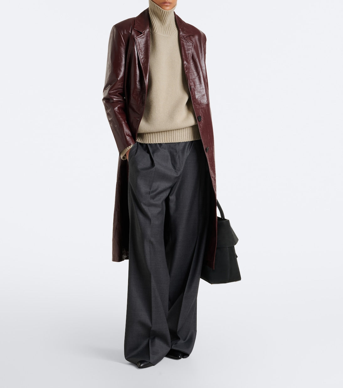 Arma - Aisa croc-effect leather coat