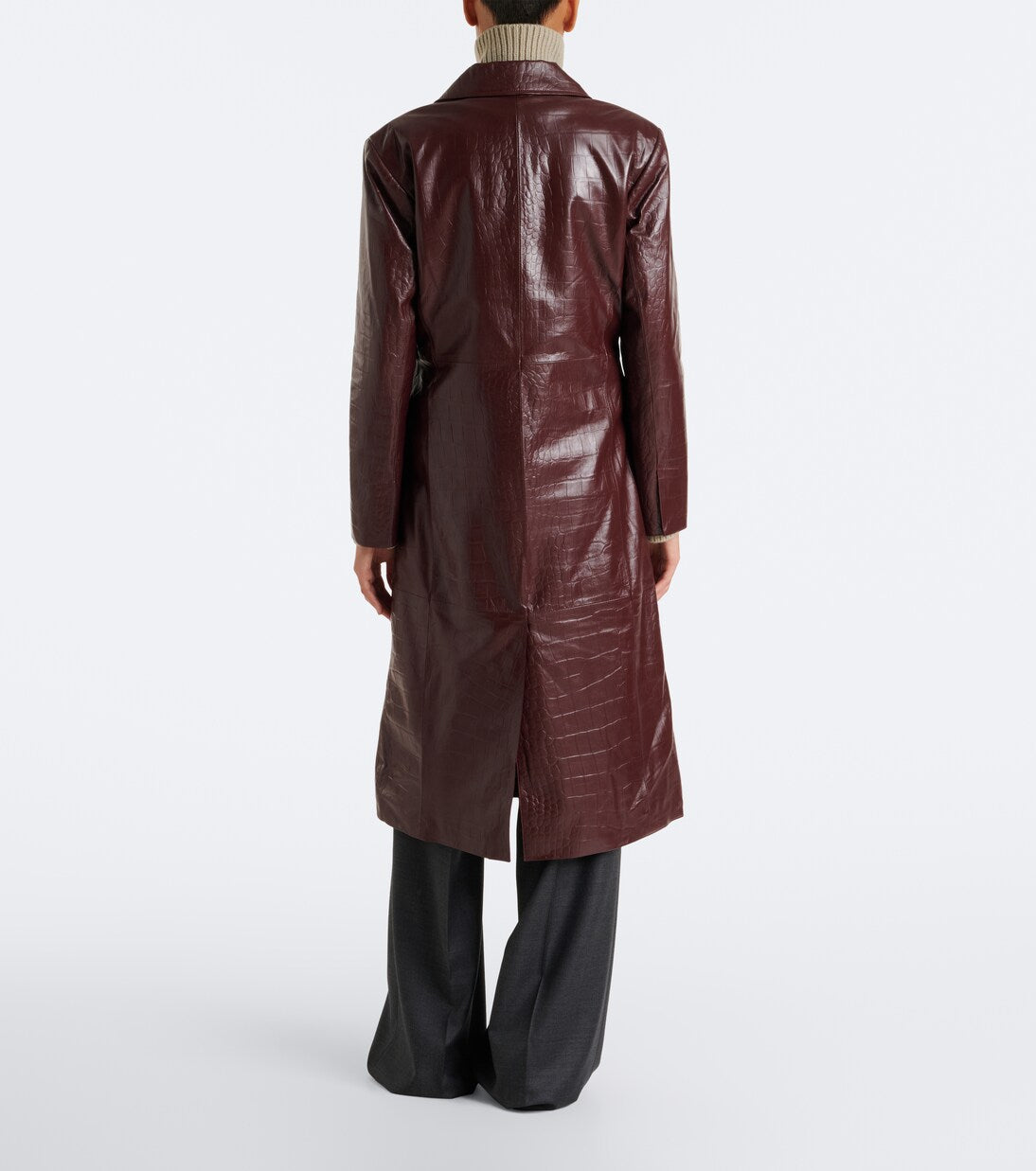 Arma - Aisa croc-effect leather coat
