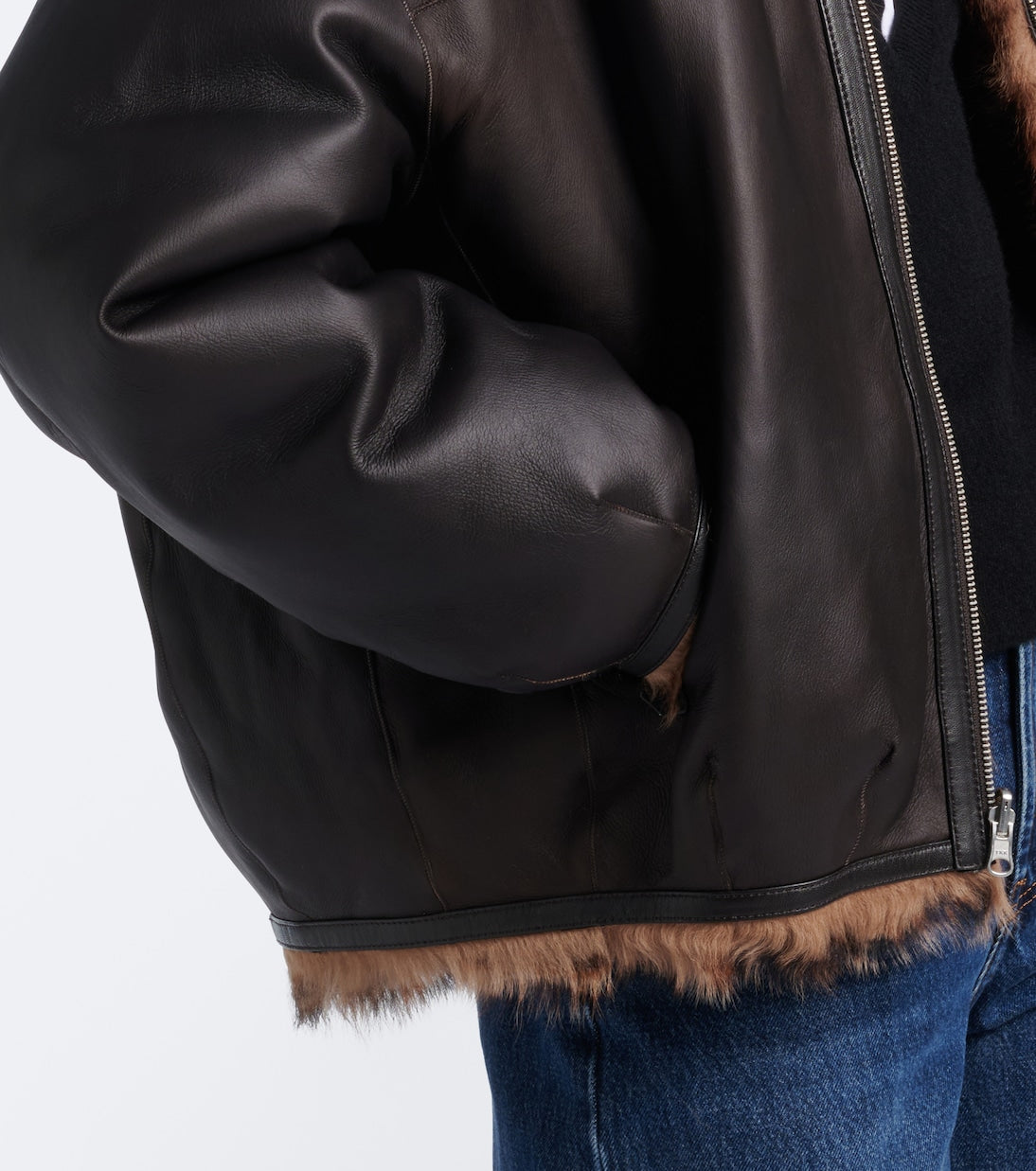 Arma - Violet reversible shearling bomber jacket