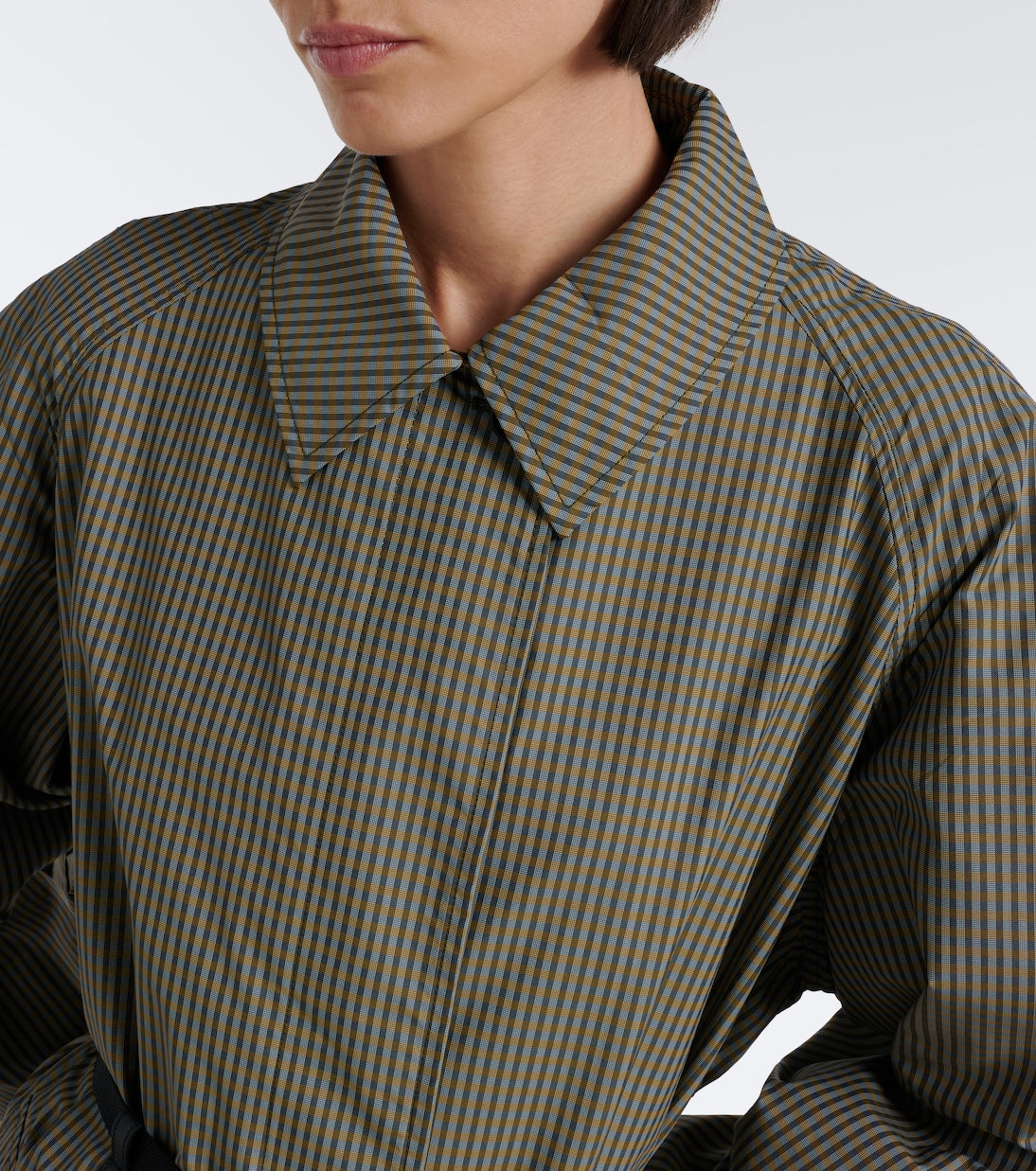 Prada - Checked technical trench coat