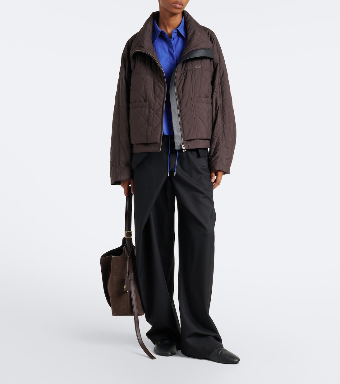 Loewe - Double L quilted cropped jacket