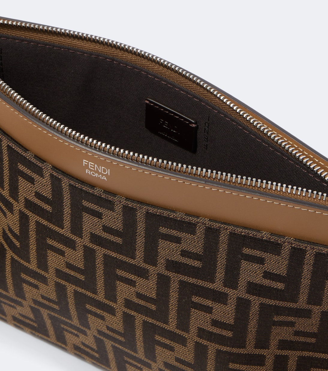 Fendi - Medium FF Zucca canvas pouch