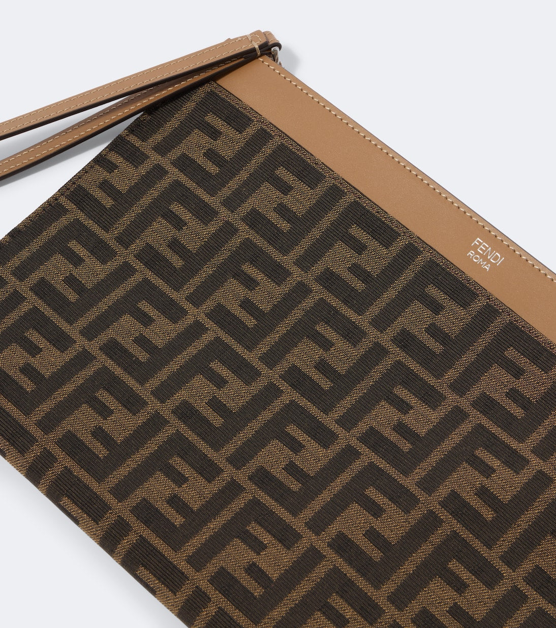Fendi - Medium FF Zucca canvas pouch