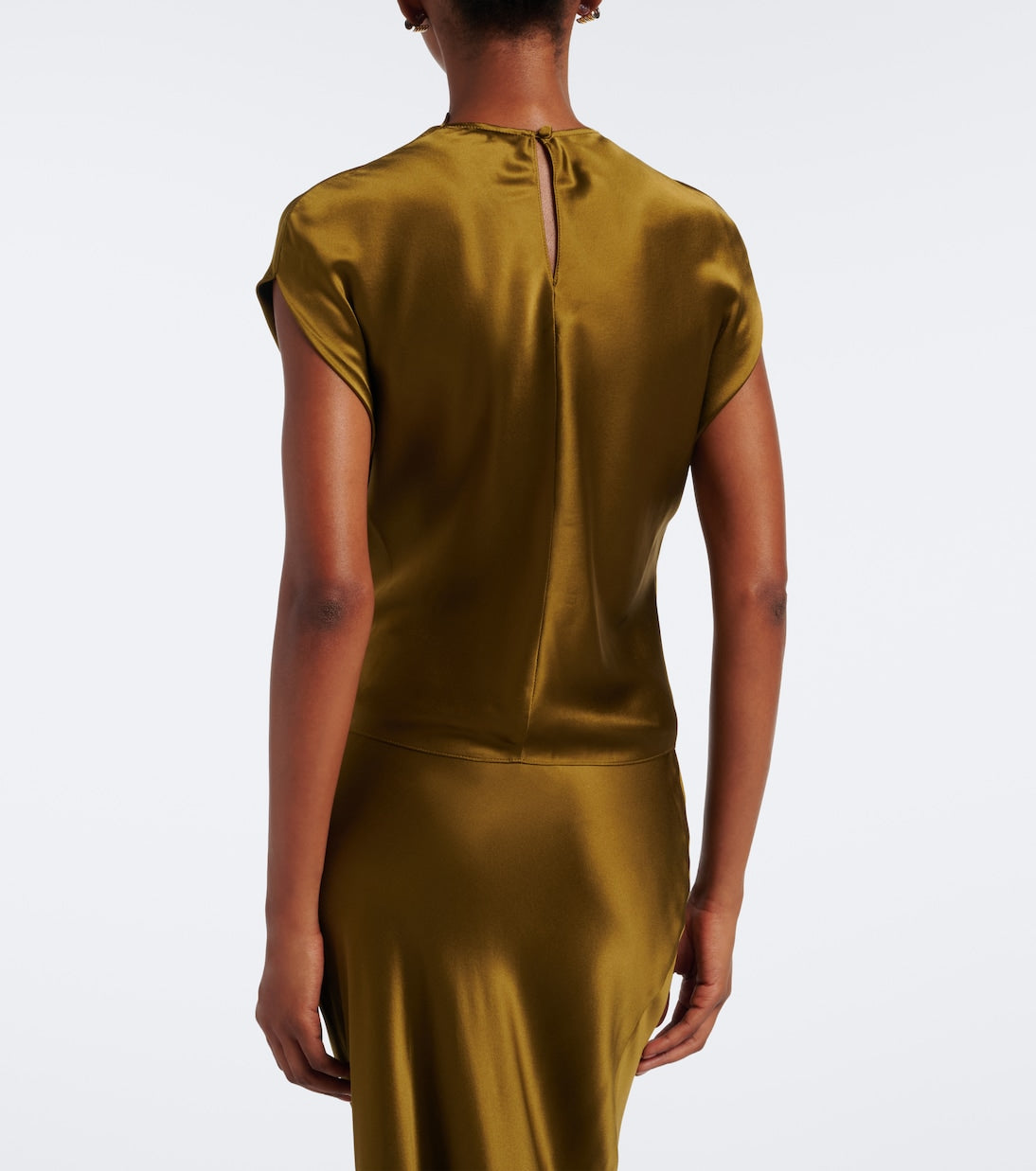 The Sei - Draped silk satin top