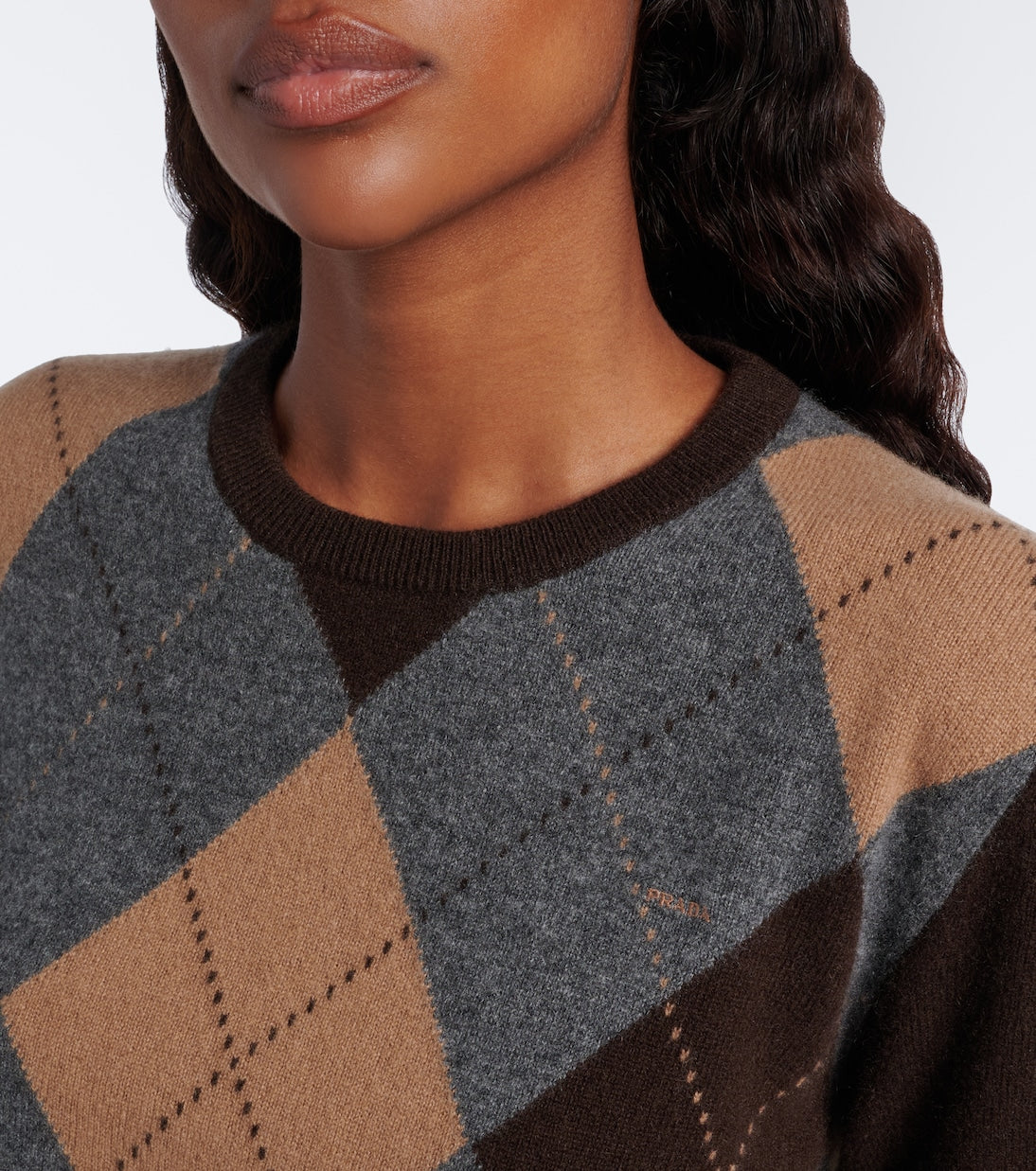 Prada - Argyle cashmere sweater