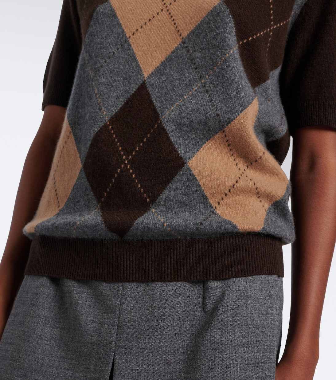 Prada - Argyle cashmere sweater
