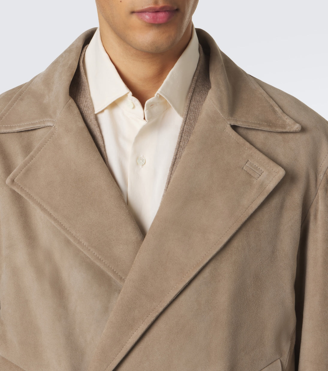 Stòffa - Double-breasted suede jacket