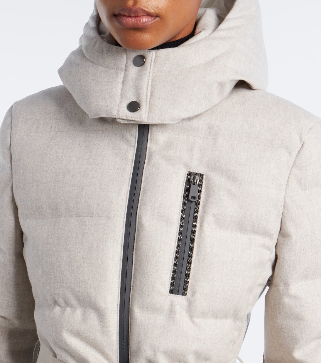 Brunello Cucinelli - Belted virgin wool down ski jacket