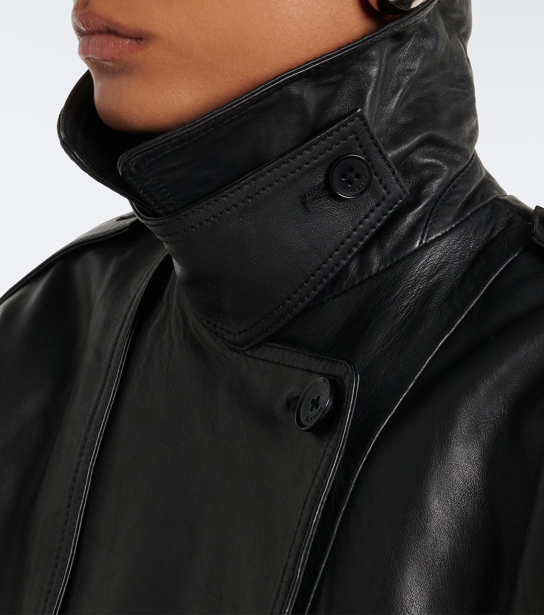 Rotate - Peplum leather jacket