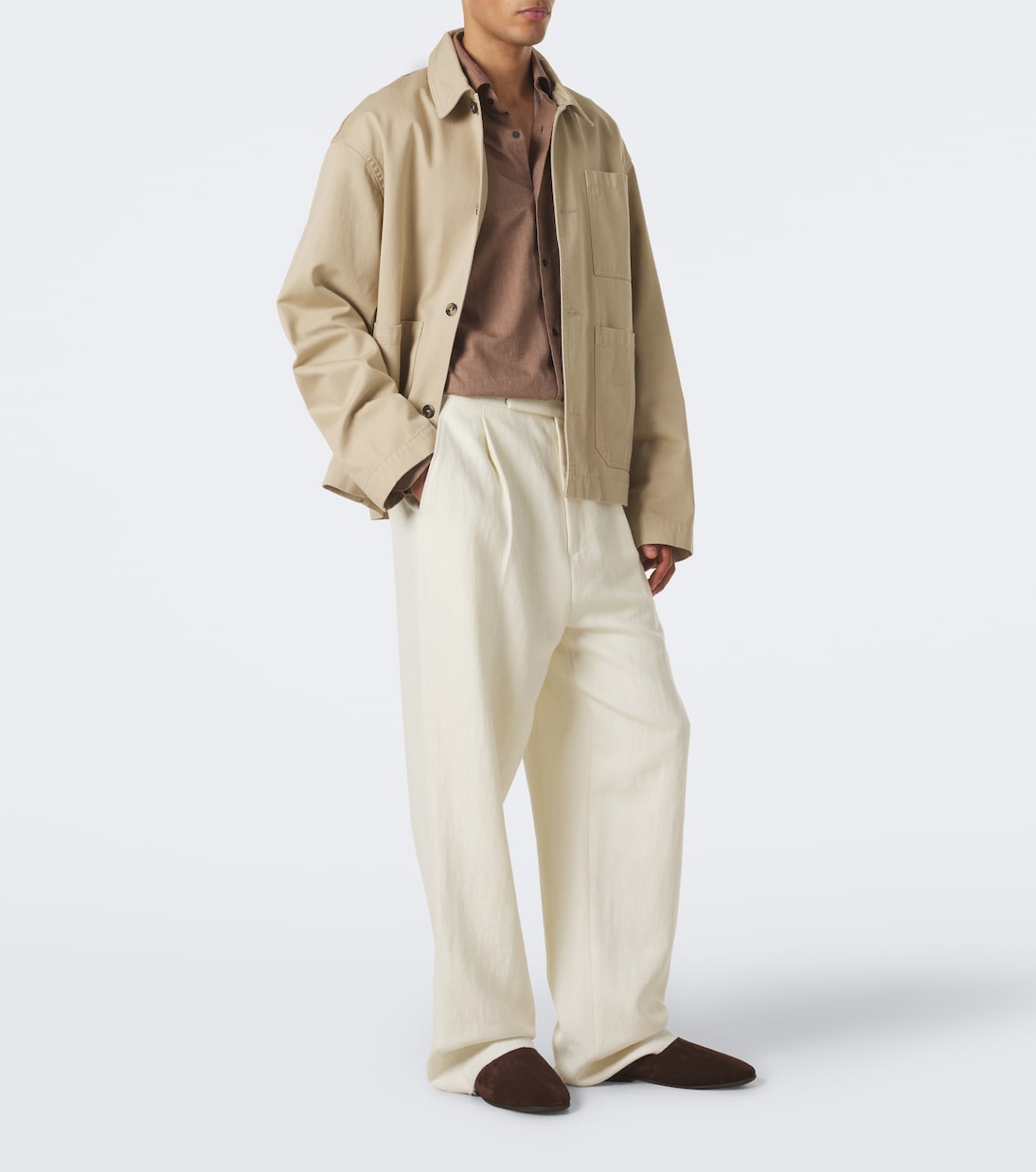 Sabah - Shearling-lined suede mules