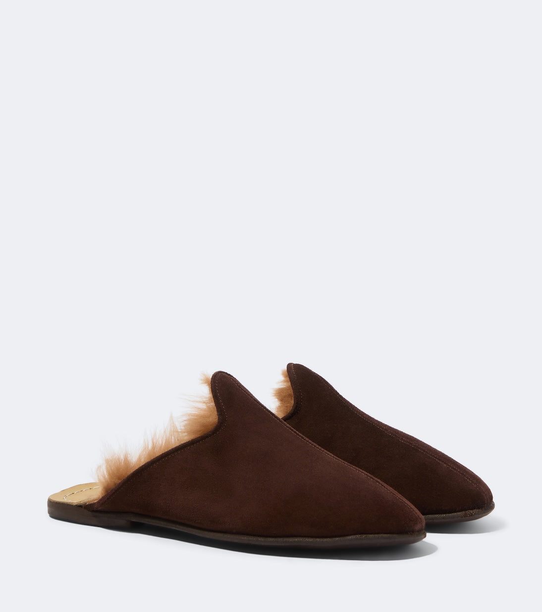 Sabah - Shearling-lined suede mules