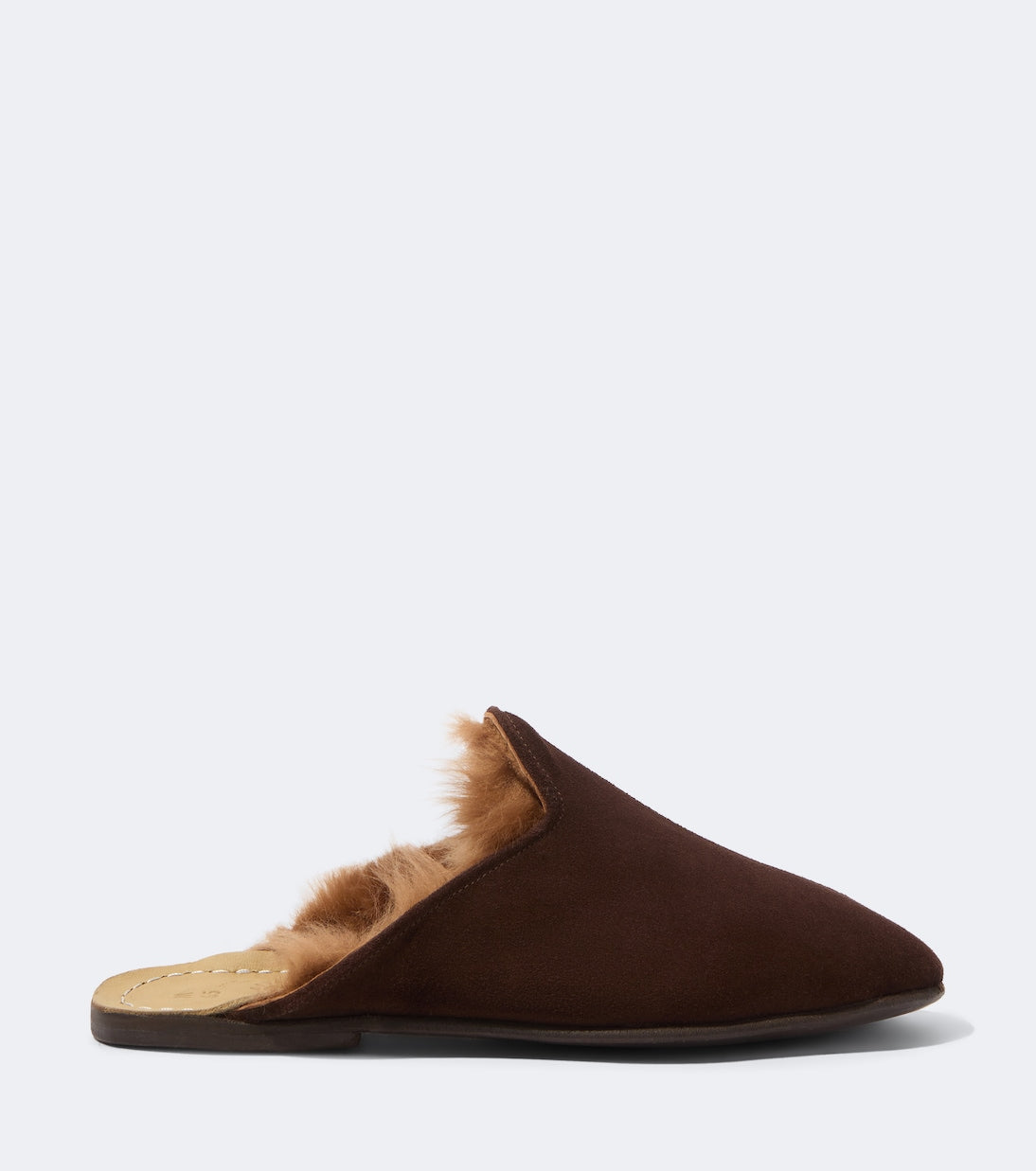 Sabah - Shearling-lined suede mules