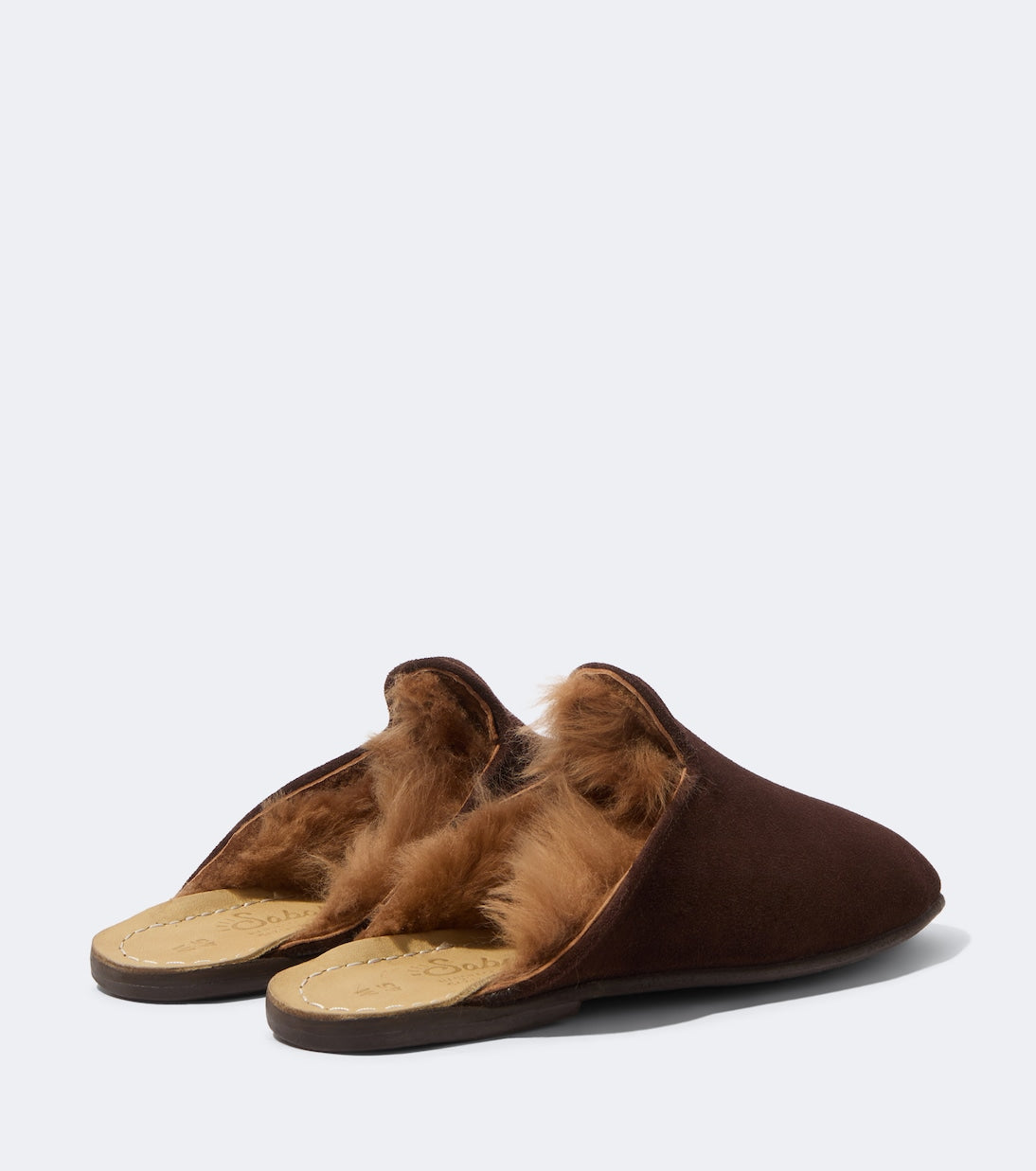 Sabah - Shearling-lined suede mules