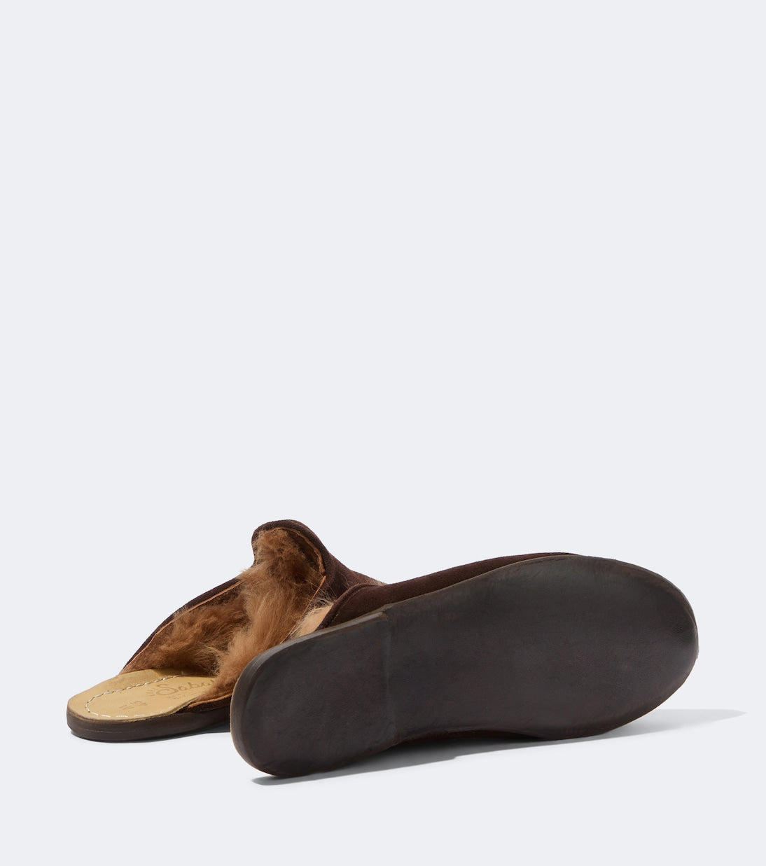 Sabah - Shearling-lined suede mules