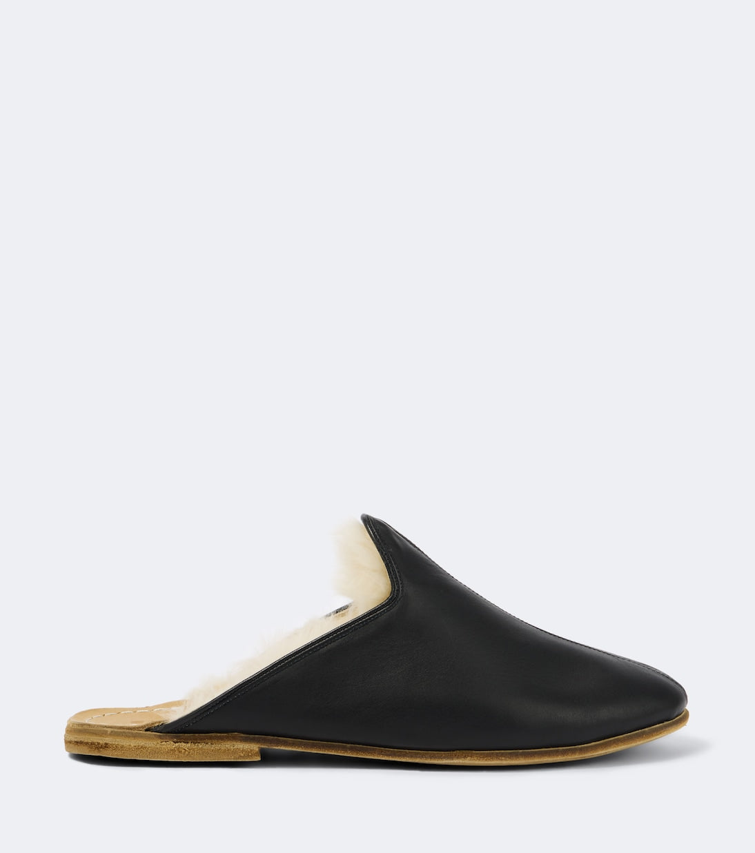 Sabah - Shearling-lined leather mules