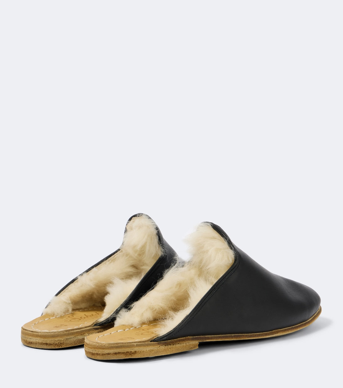 Sabah - Shearling-lined leather mules