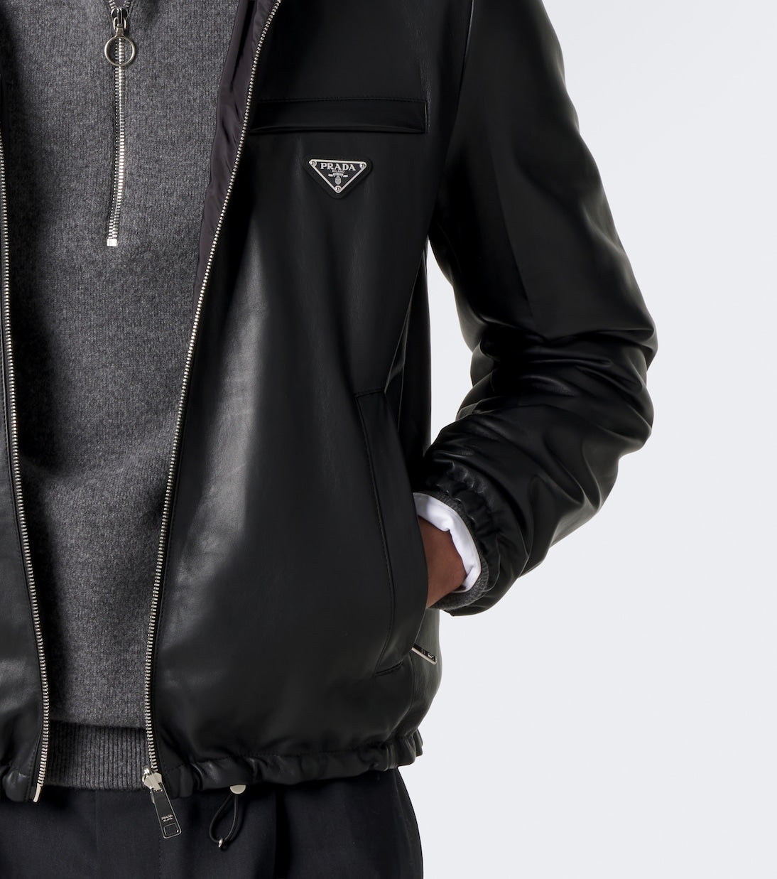 Prada - Reversible Re-Nylon and leather jacket