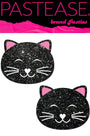 Black Glitter Kitty Cat Pasties