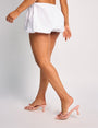 Balloon Mini Skirt Co Ord White